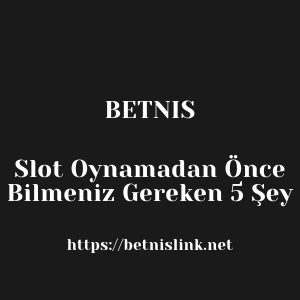 Betnisli Slot Oynamadan Önce Bilmeniz Gereken 5 Şey